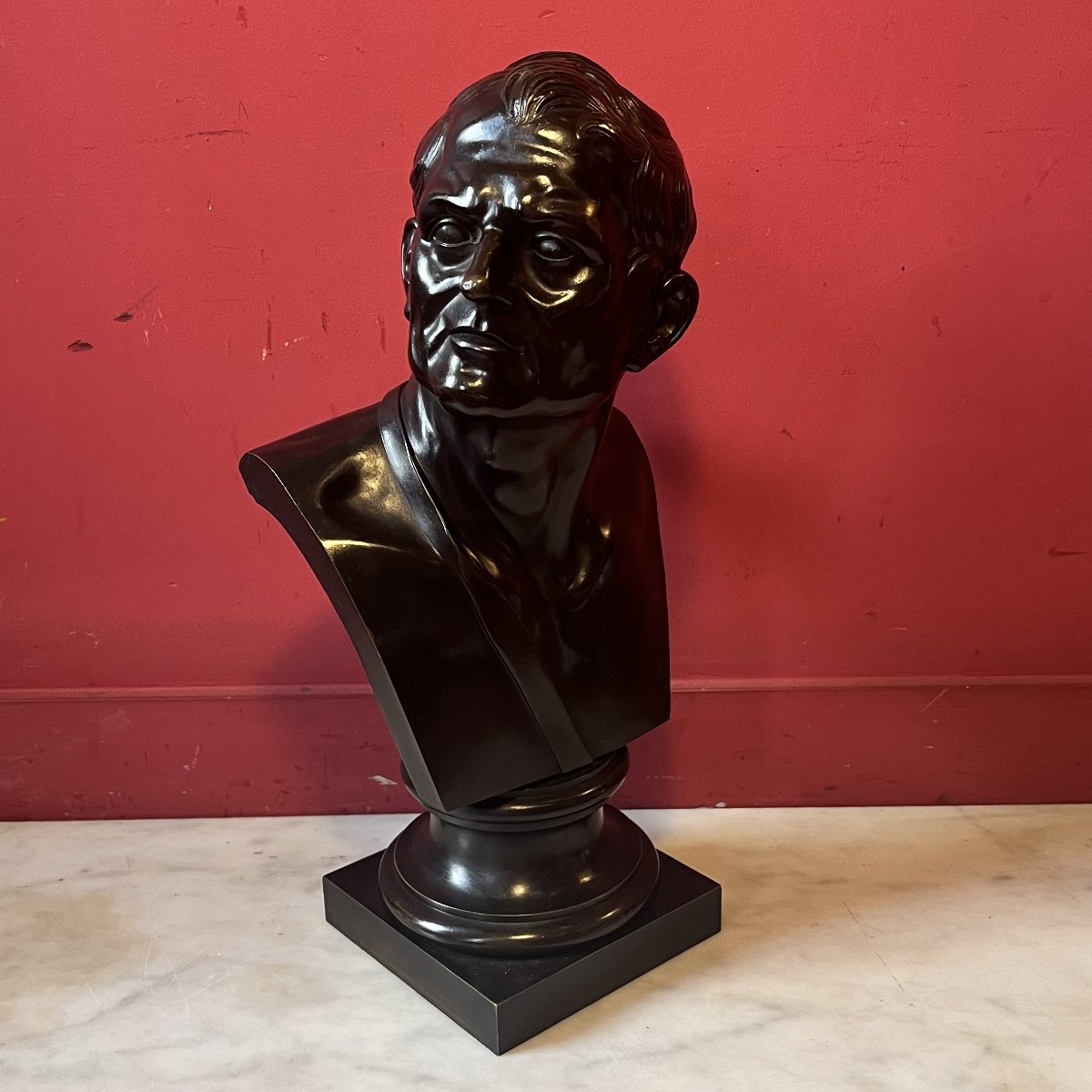 Grand Tour, buste d'homme, XIXème siècle-photo-2
