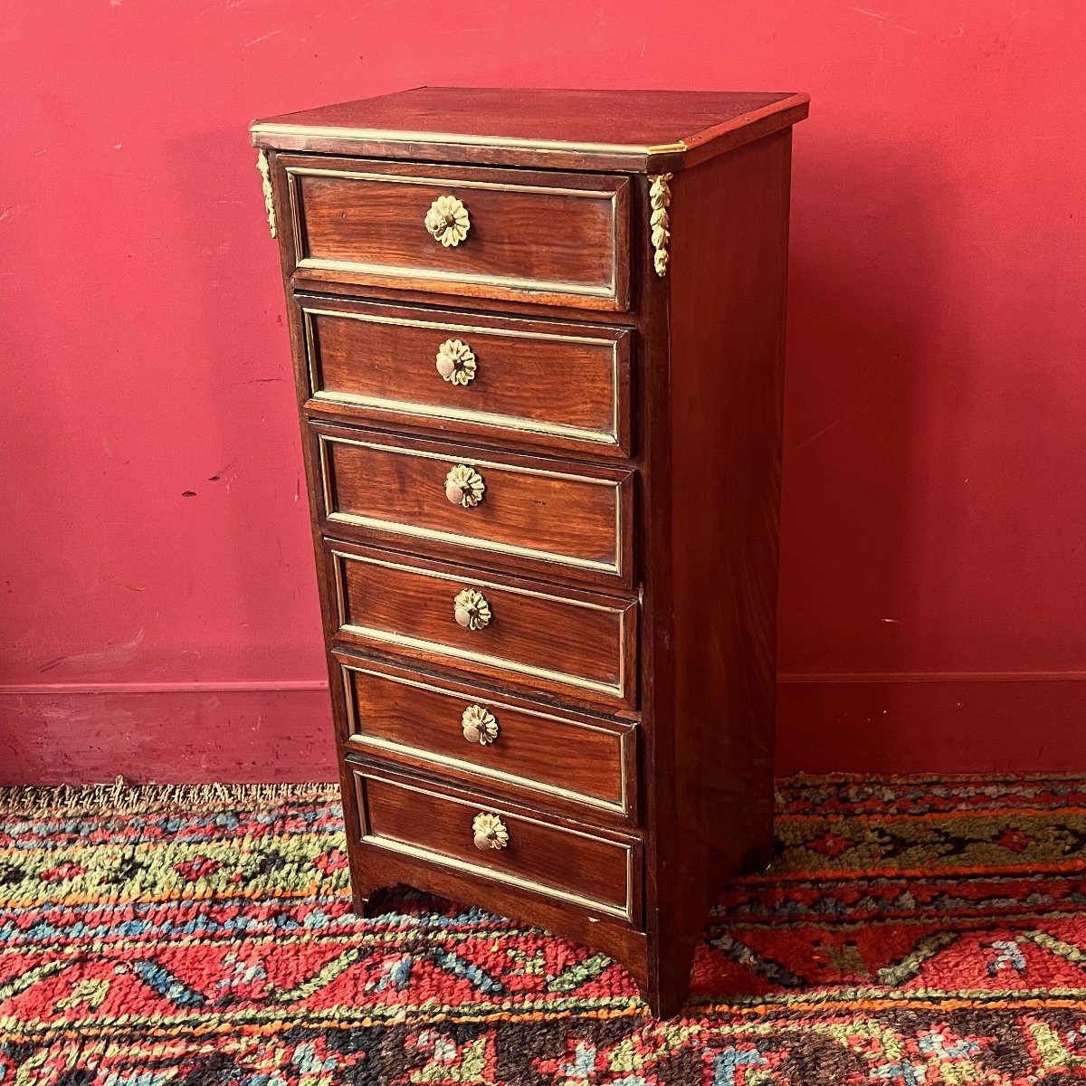Chiffonnier de maîtrise, époque Louis XVI-photo-2