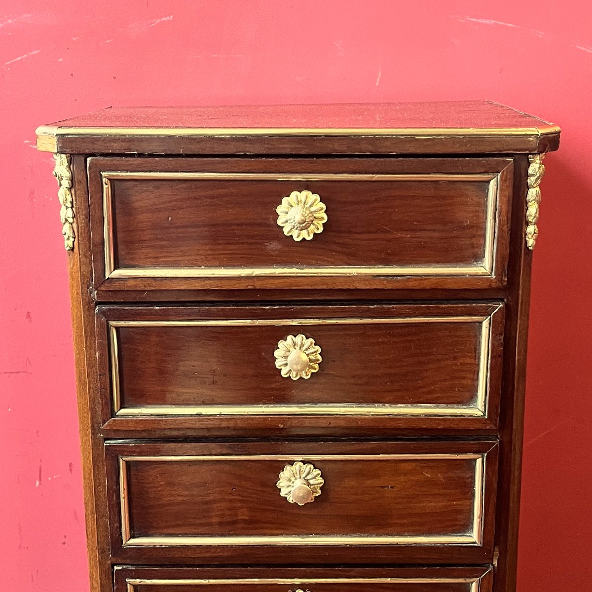 Chiffonnier de maîtrise, époque Louis XVI-photo-2