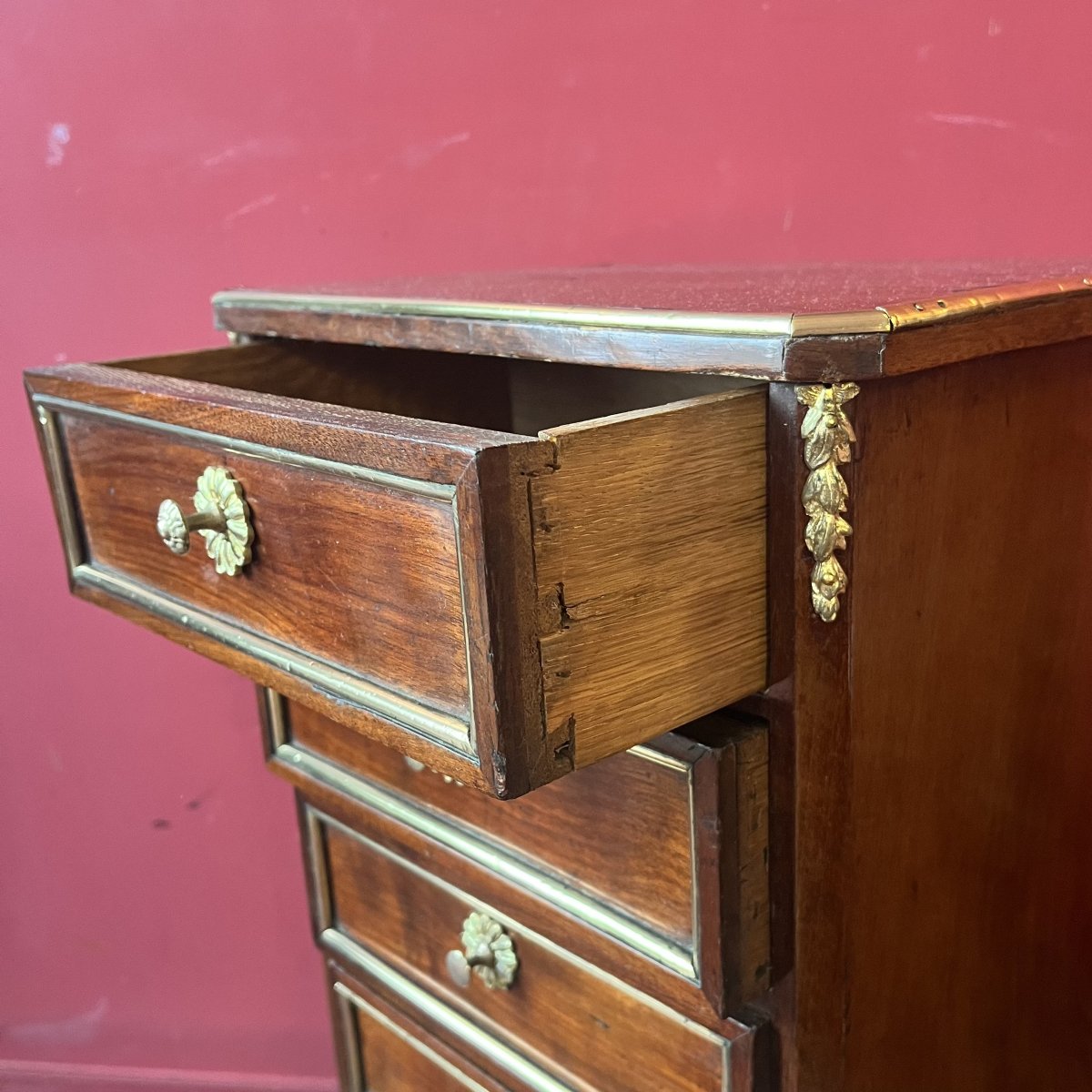 Chiffonnier de maîtrise, époque Louis XVI-photo-4