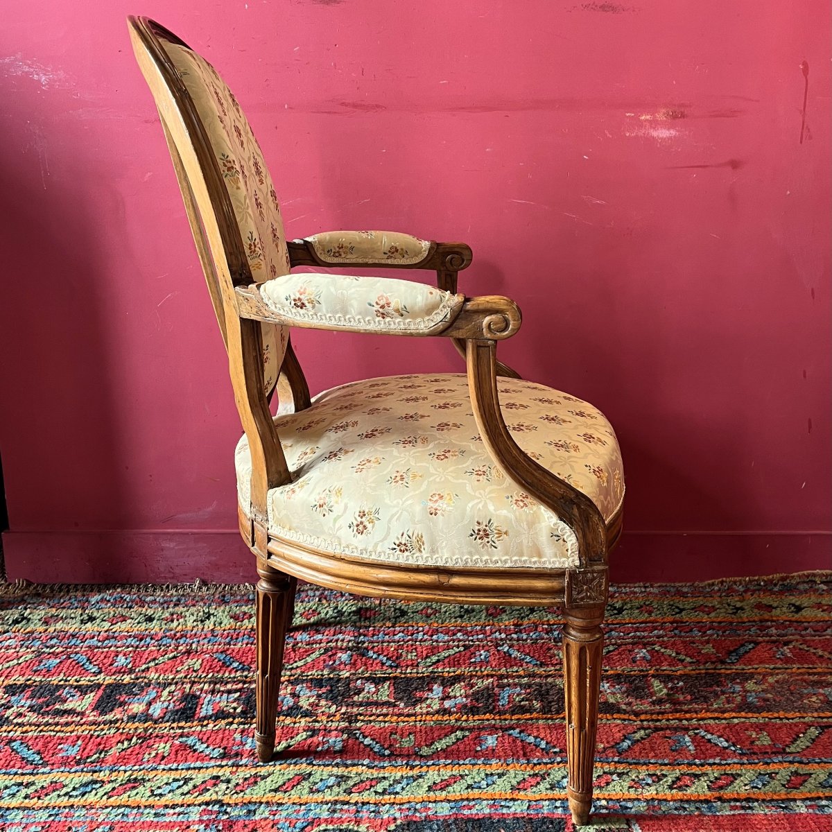 Stamped "c. Séné," Louis XVI-period Armchair-photo-4