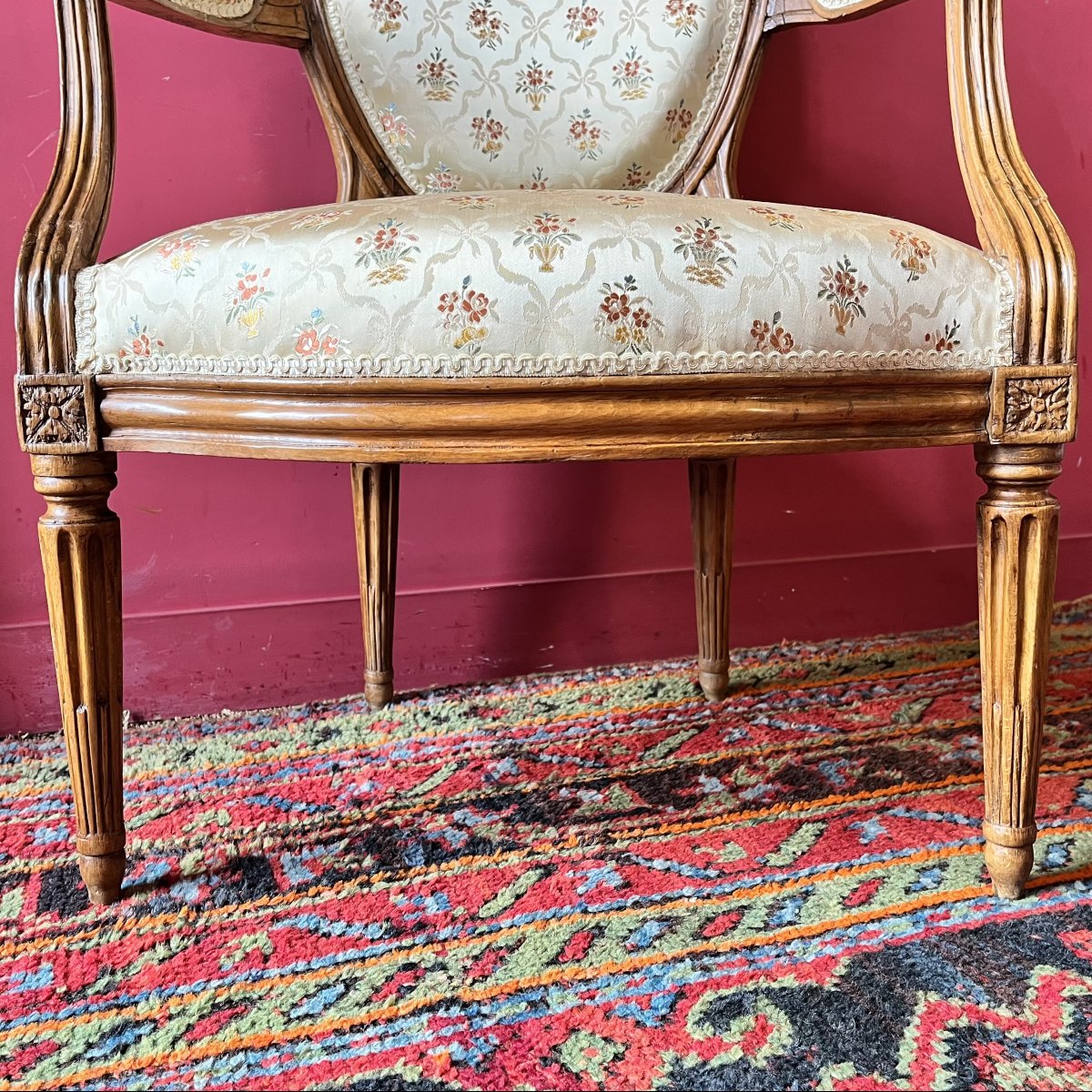 Stamped "c. Séné," Louis XVI-period Armchair-photo-3