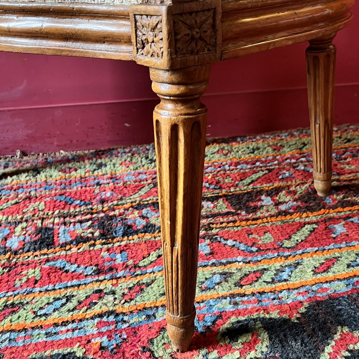 Stamped "c. Séné," Louis XVI-period Armchair-photo-4