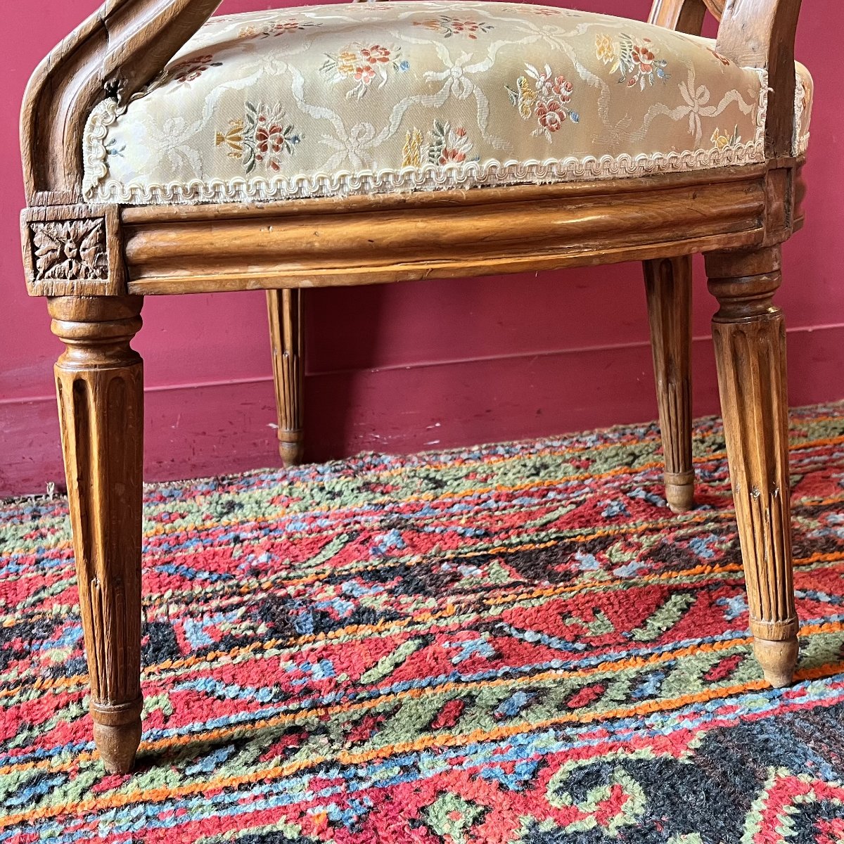 Stamped "c. Séné," Louis XVI-period Armchair-photo-5