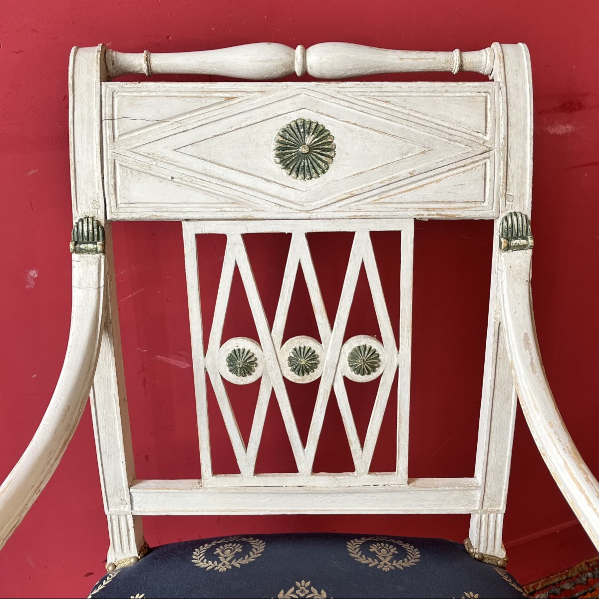 Lacquered Armchair, Directoire Period-photo-1