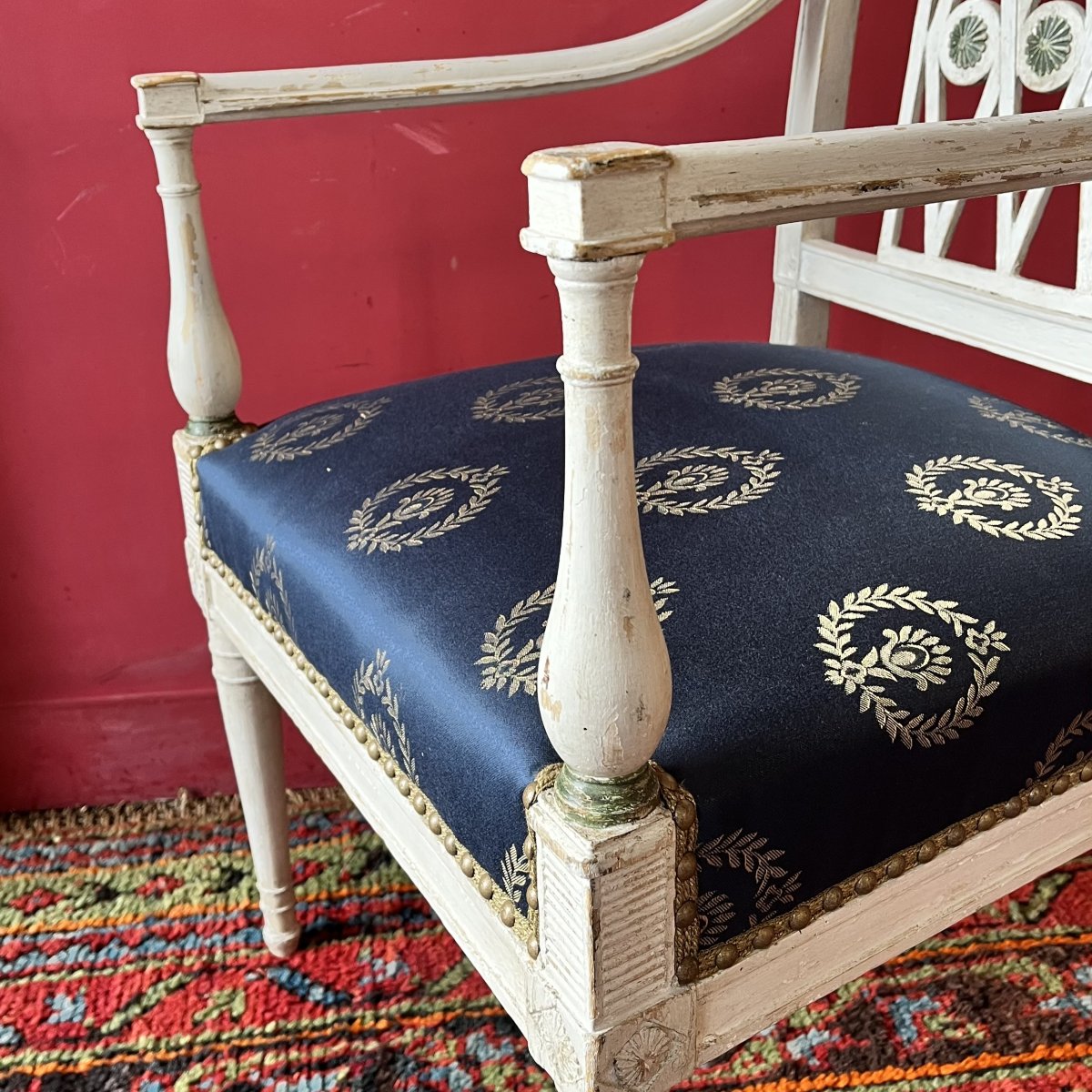 Lacquered Armchair, Directoire Period-photo-2