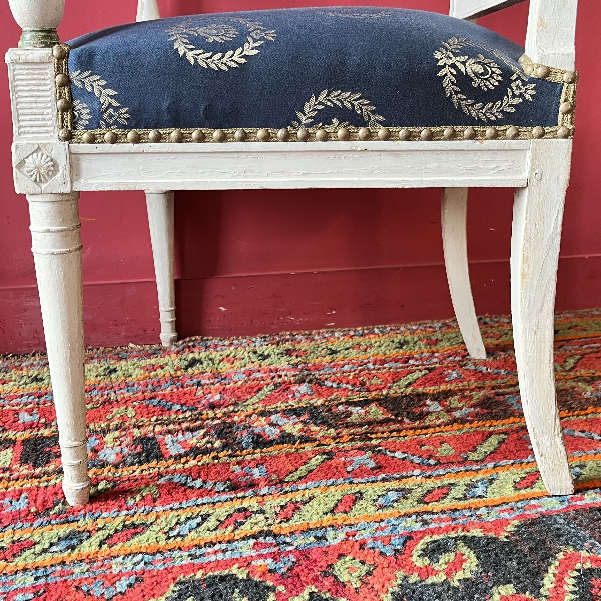Lacquered Armchair, Directoire Period-photo-5