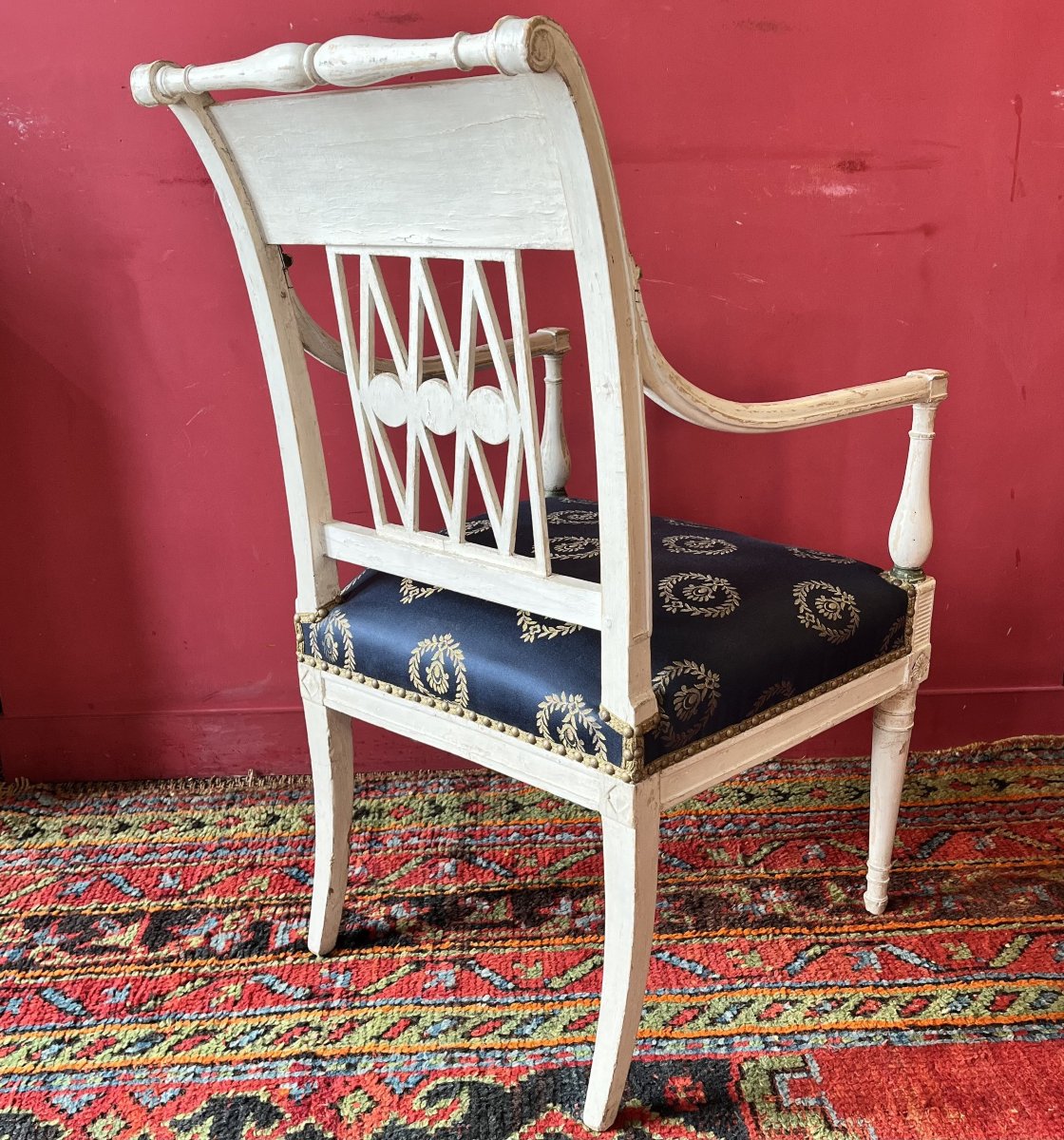 Lacquered Armchair, Directoire Period-photo-6