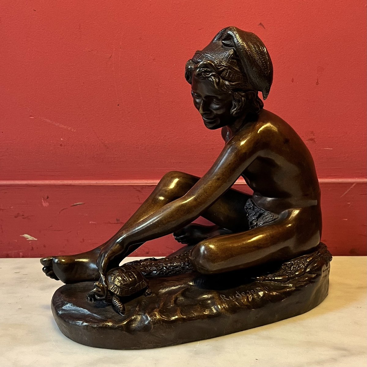 Jeune pêcheur napolitain par F. Rude et Susse fondeur 