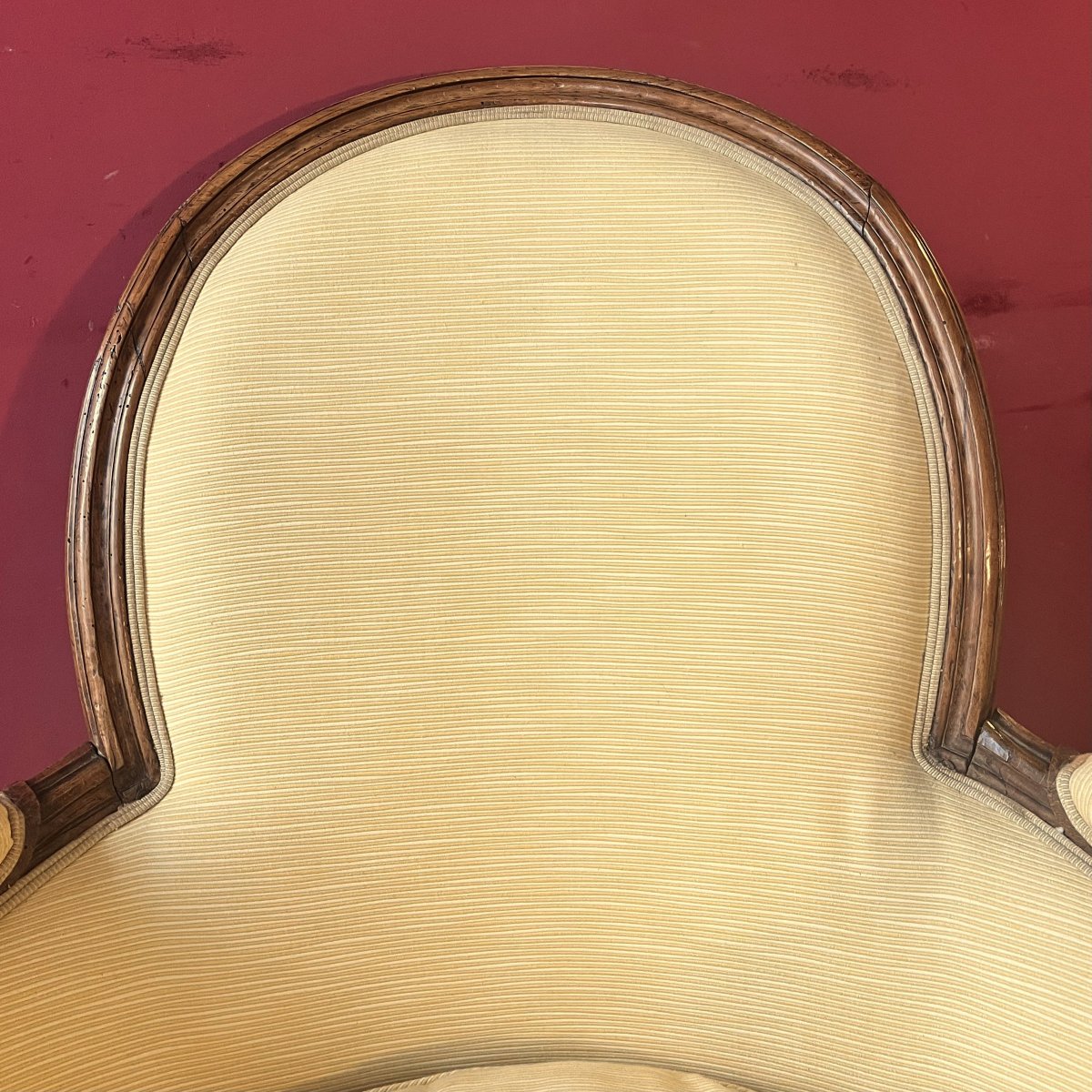 Stamped "jullienne," Louis XVI-period Bergère Chair-photo-1