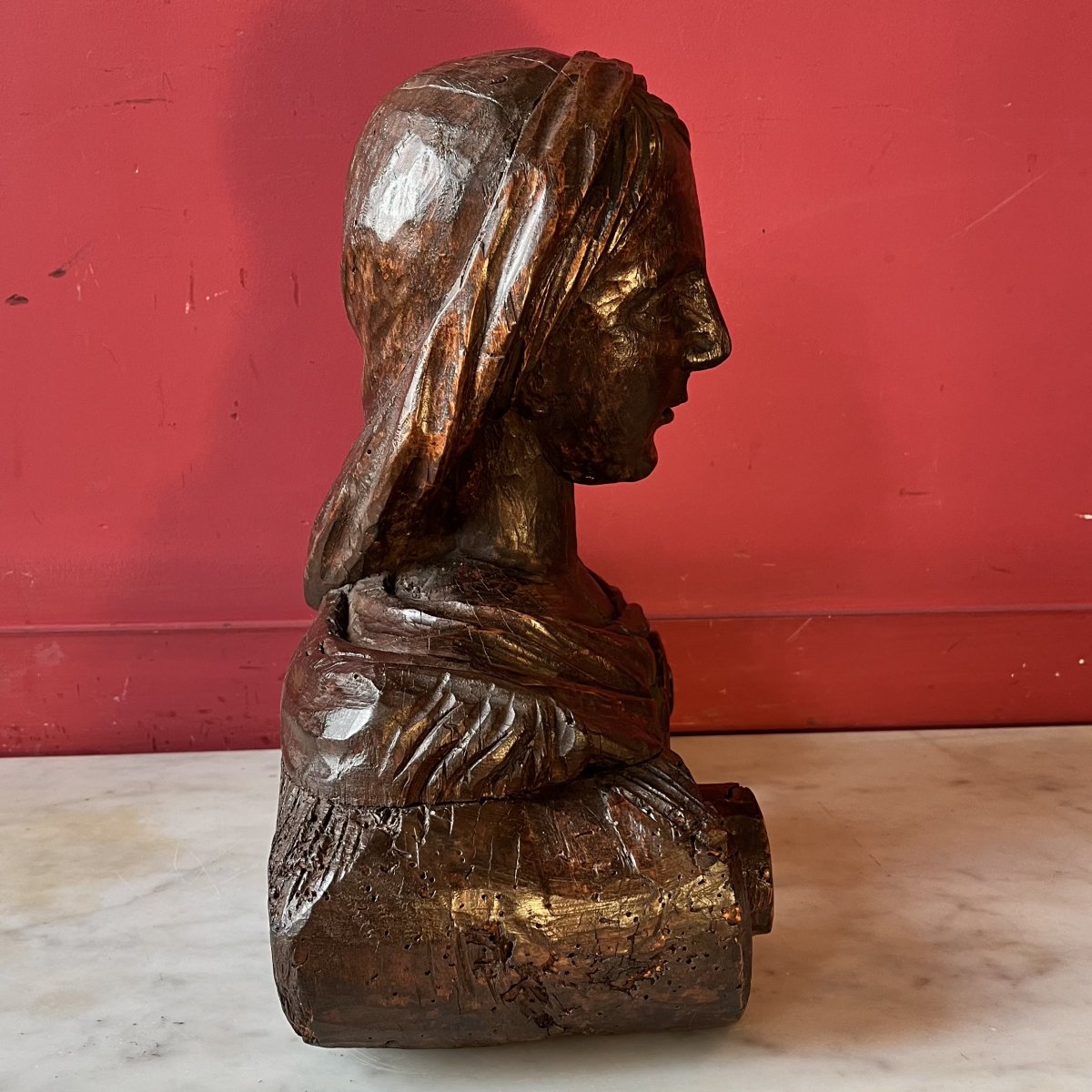 Buste de femme à l'antique, XVIIème siècle-photo-4