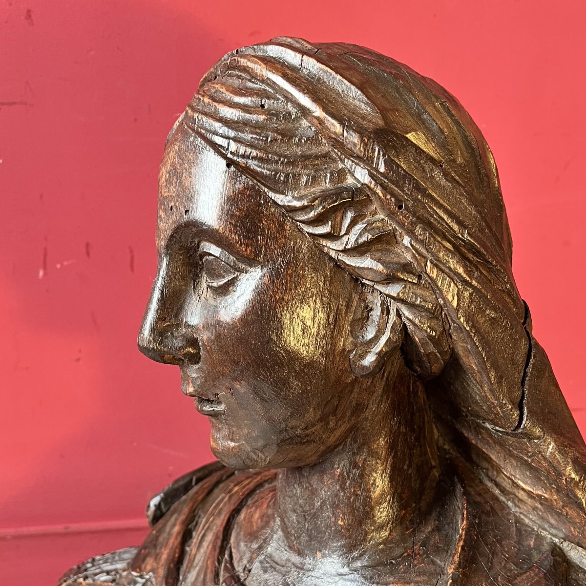 Buste de femme à l'antique, XVIIème siècle-photo-4
