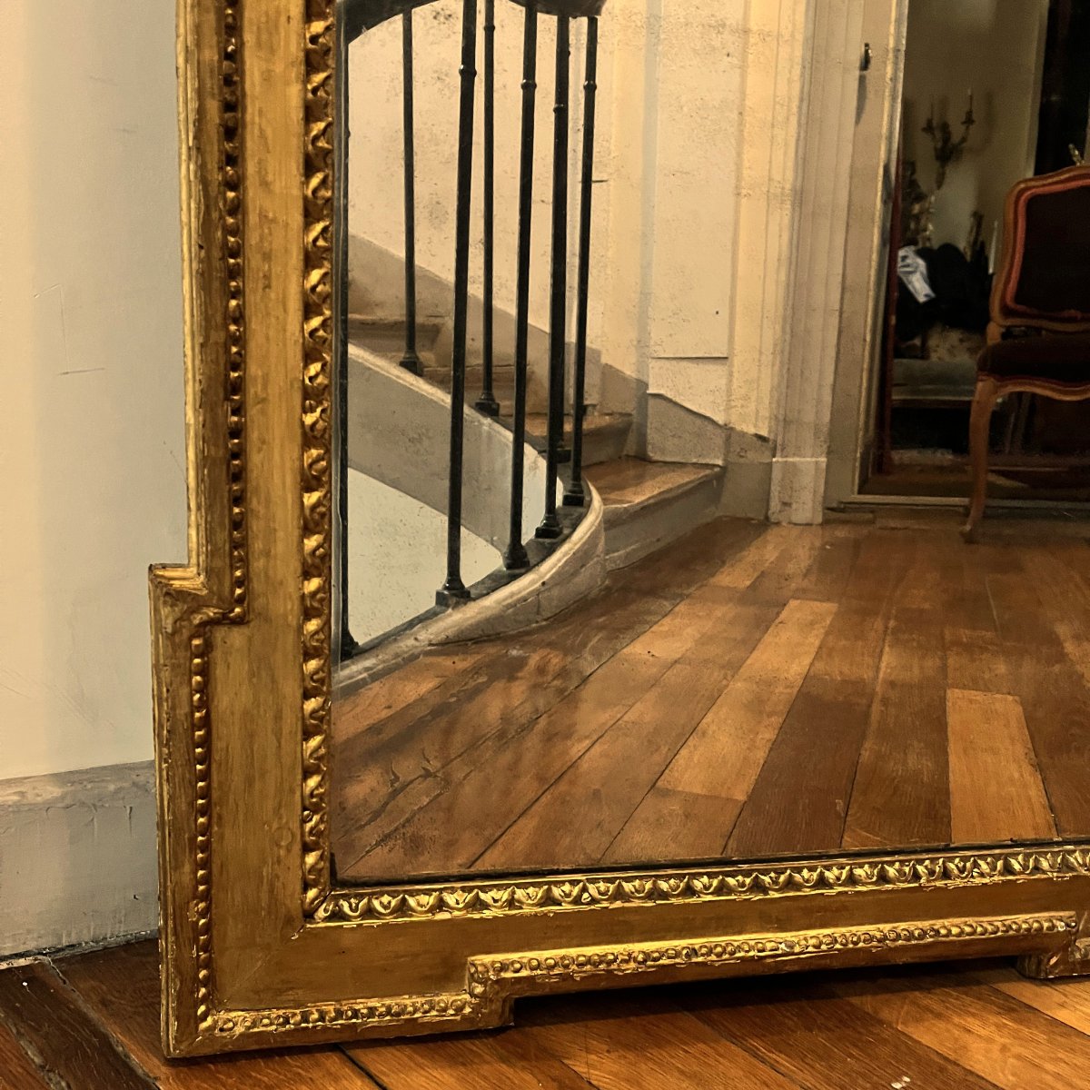 Large Pediment Mirror, Louis XVI Period (height 192 Cm)-photo-5