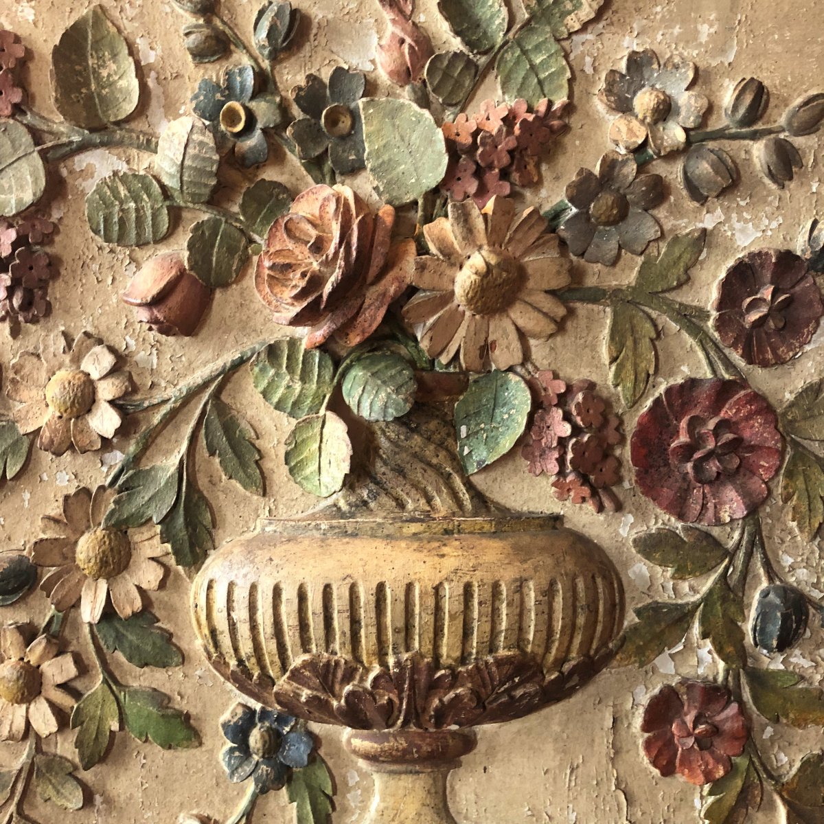 Carved Wooden Trumeau, Louis XVI Period-photo-3