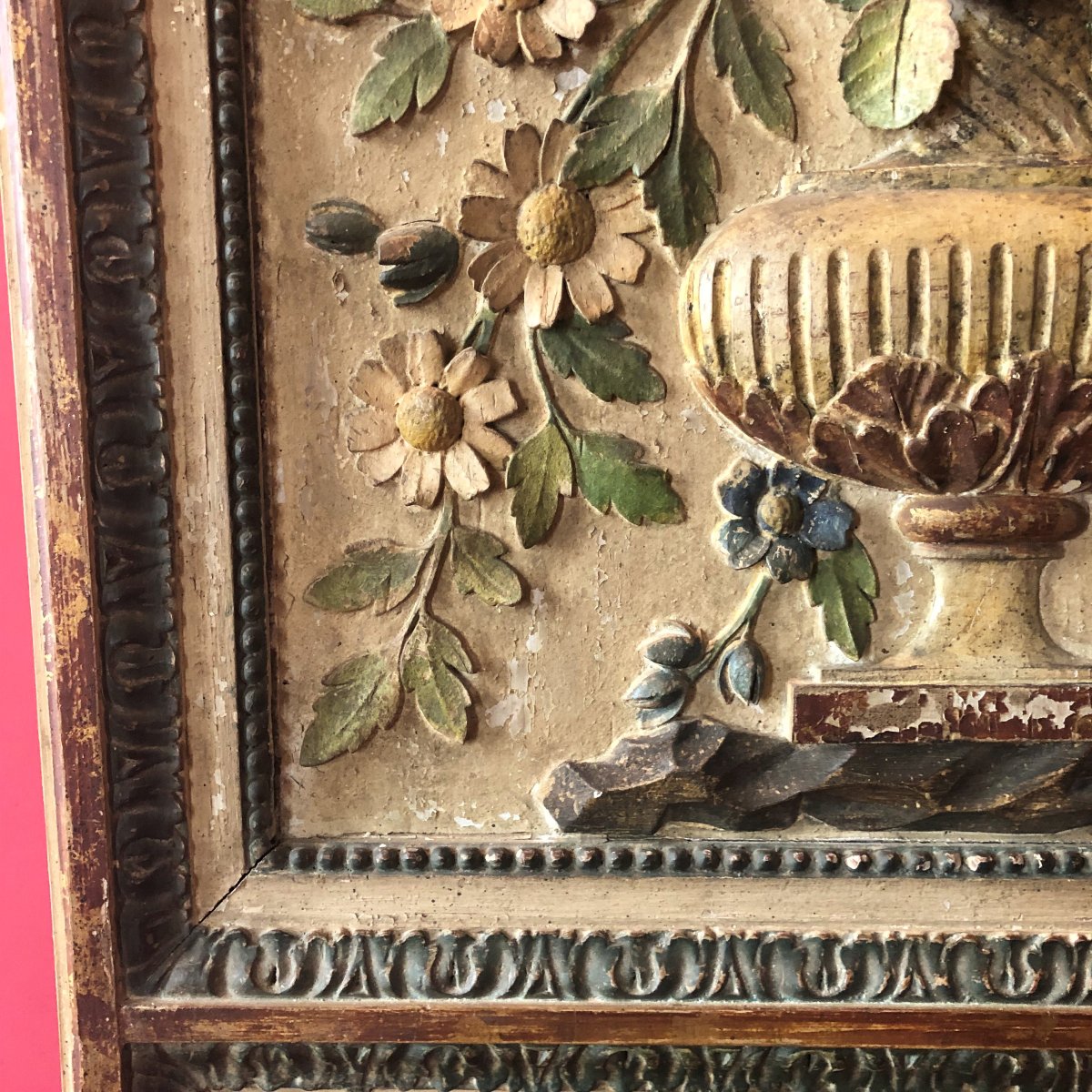 Carved Wooden Trumeau, Louis XVI Period-photo-3