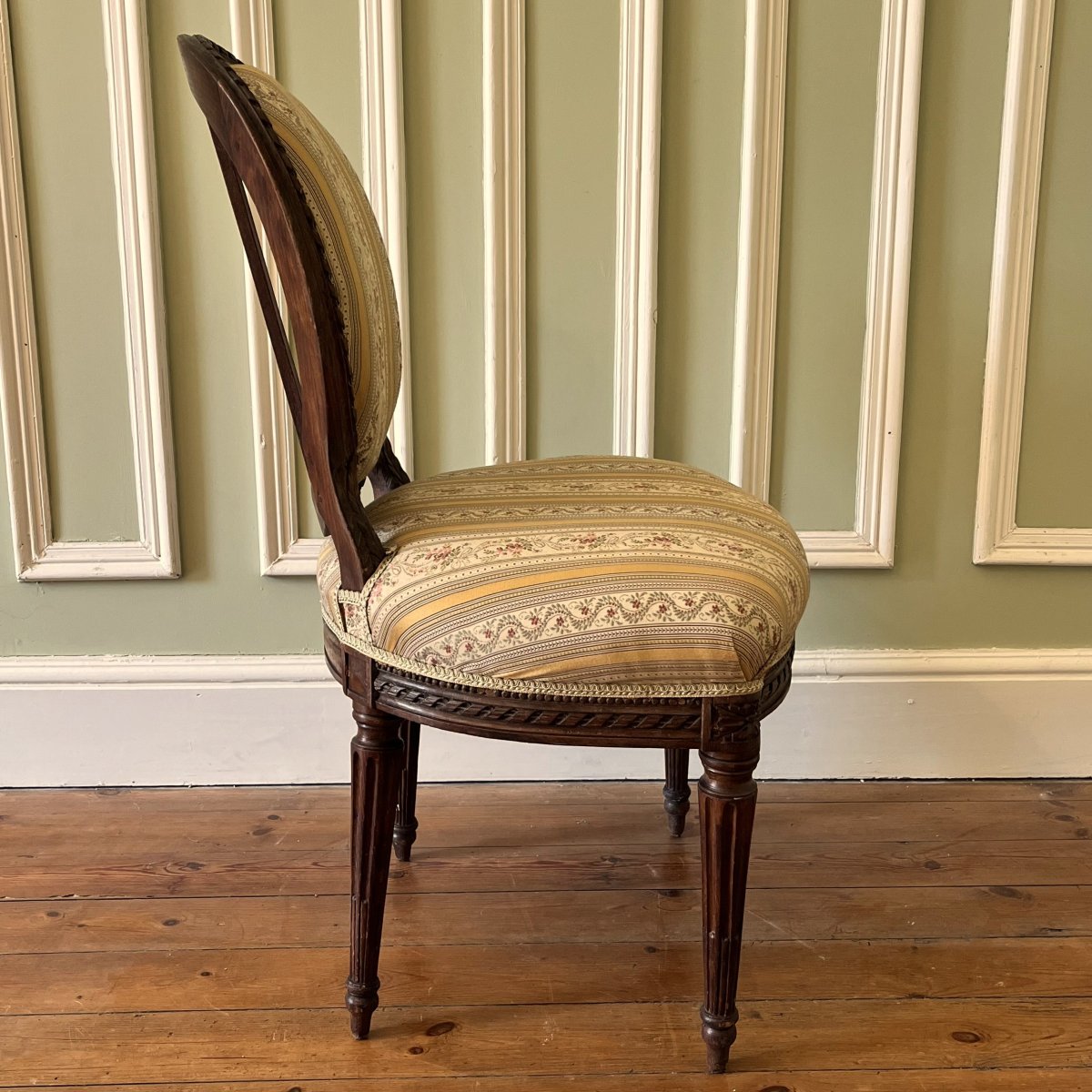 Pair Of Carved Chairs, Louis XVI Period-photo-1