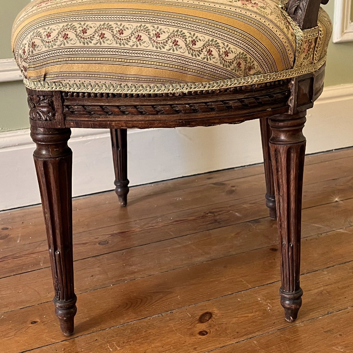 Pair Of Carved Chairs, Louis XVI Period-photo-6