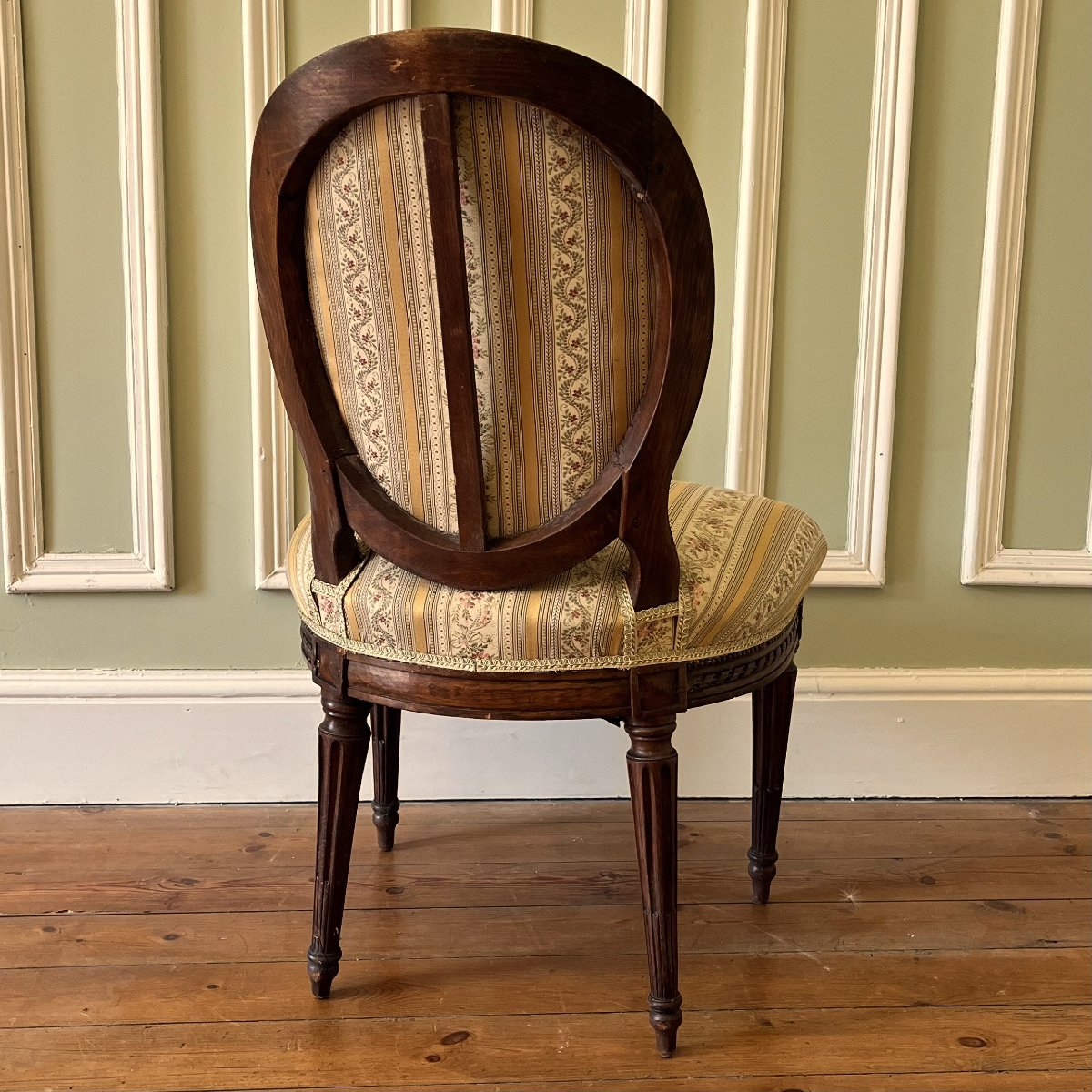 Pair Of Carved Chairs, Louis XVI Period-photo-7