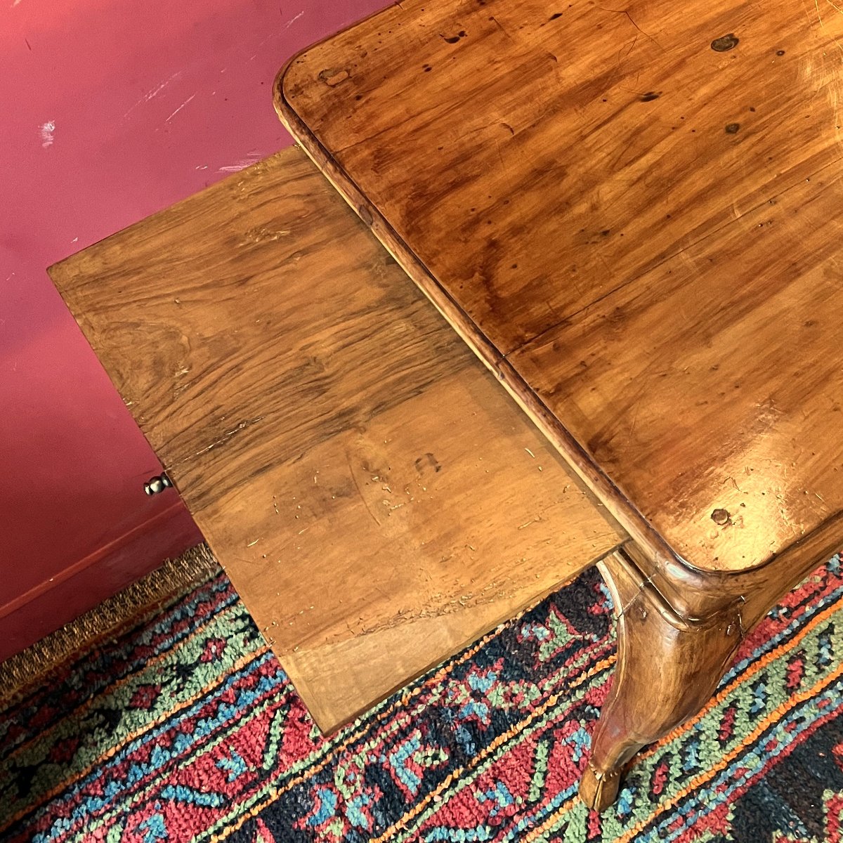 Table de milieu en noyer, époque Régence-photo-4