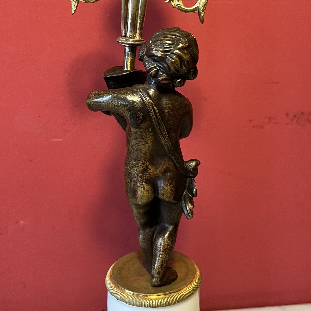 Pair Of Candlesticks With Putti, Louis XVI Period-photo-5