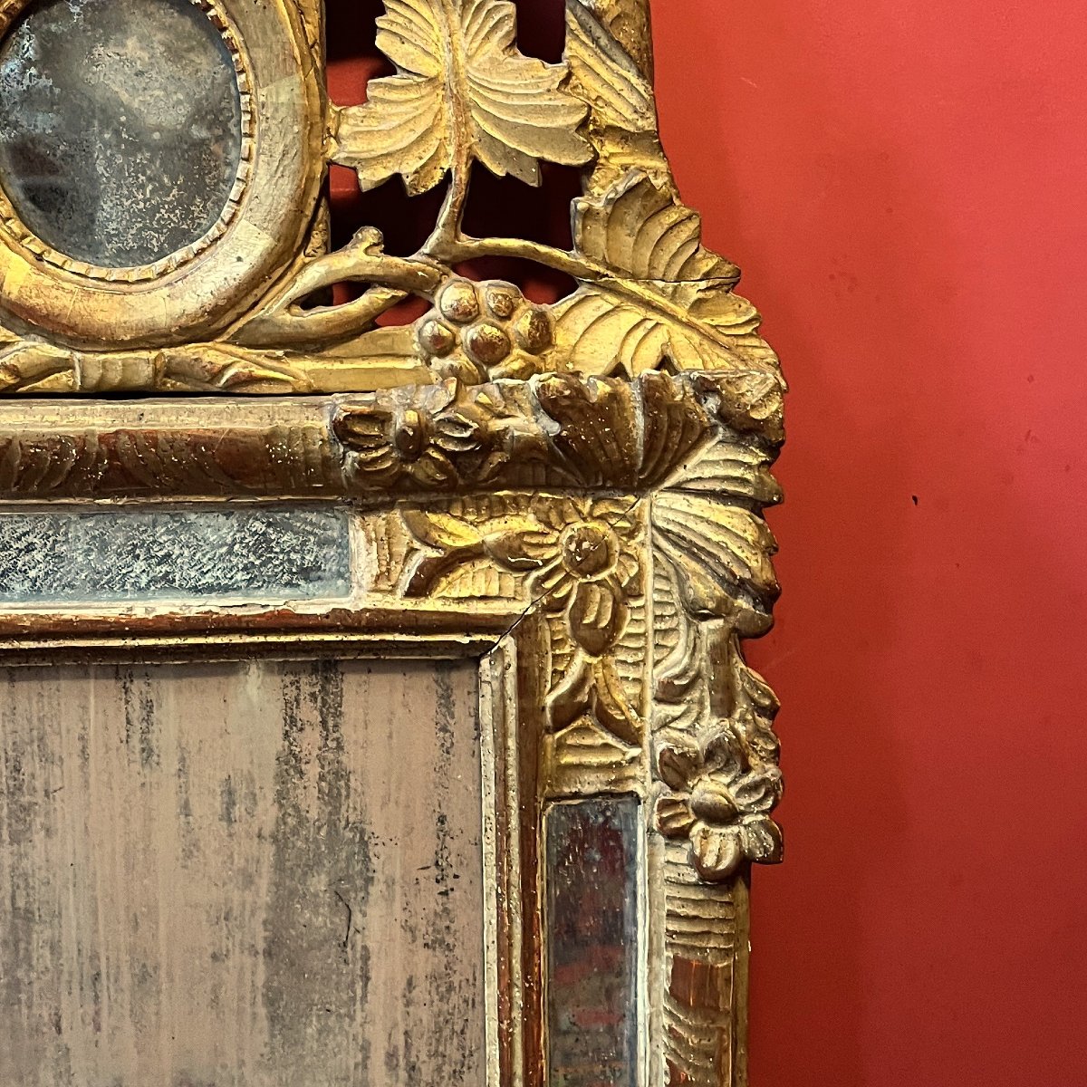 Miroir à parecloses, époque Louis XVI-photo-3