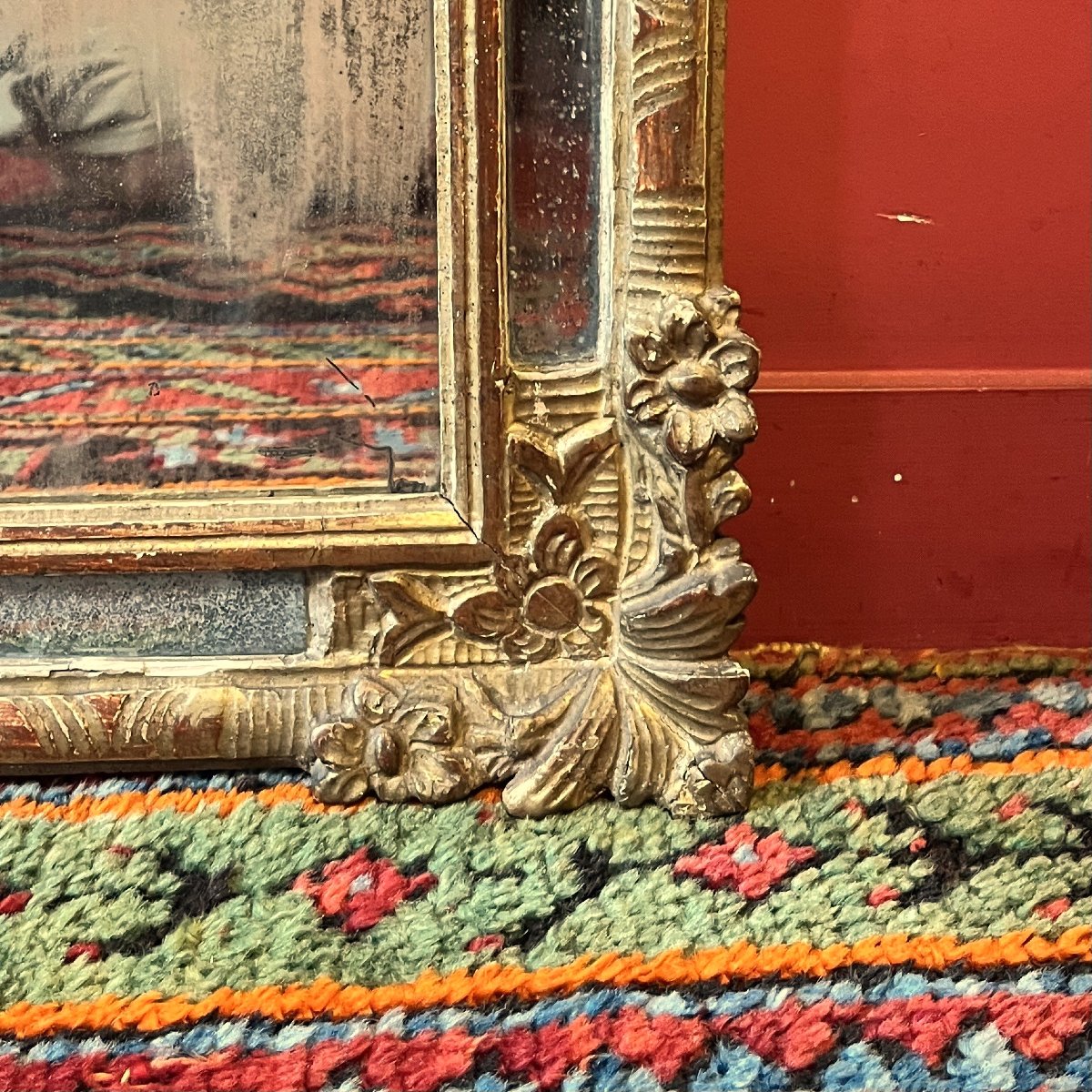 Miroir à parecloses, époque Louis XVI-photo-4