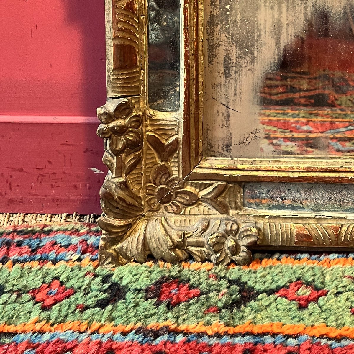 Miroir à parecloses, époque Louis XVI-photo-2