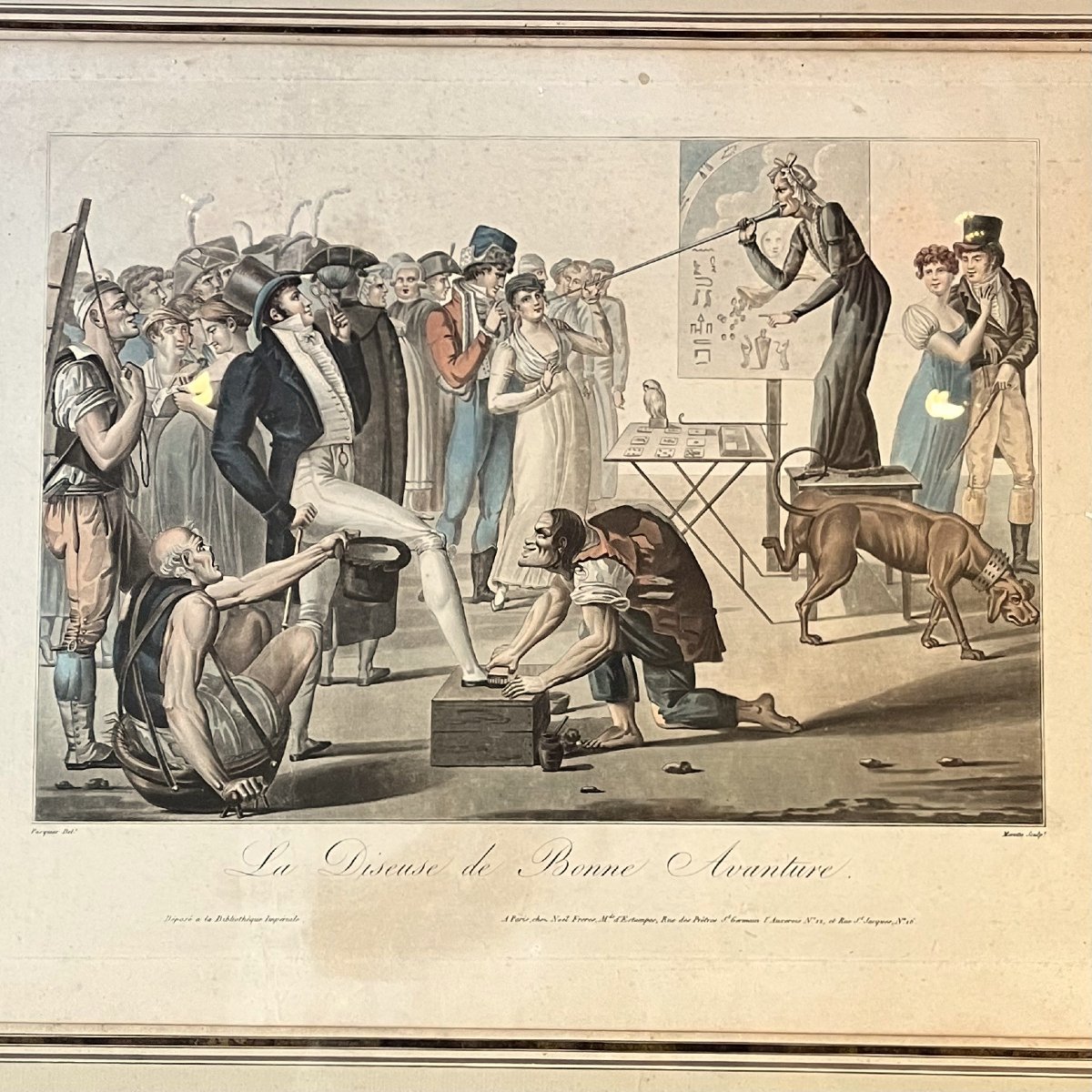 La diseuse de bonne aventure, d'après P. Pasquier, époque Empire-photo-2