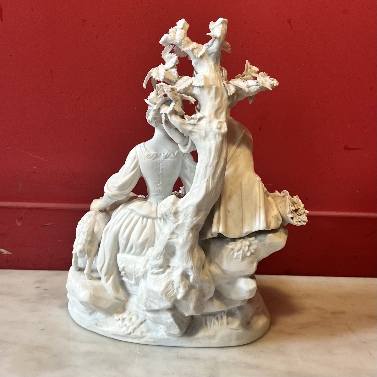 Meissen, scène galante en biscuit-photo-3