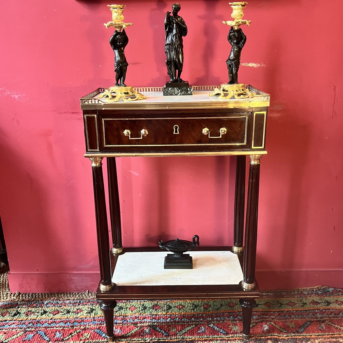 Small Mahogany Console Table, Louis XVI Period