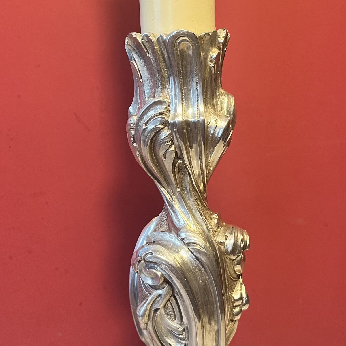 Important Louis XV-style  Candlestick Serving As A Lamp-photo-4