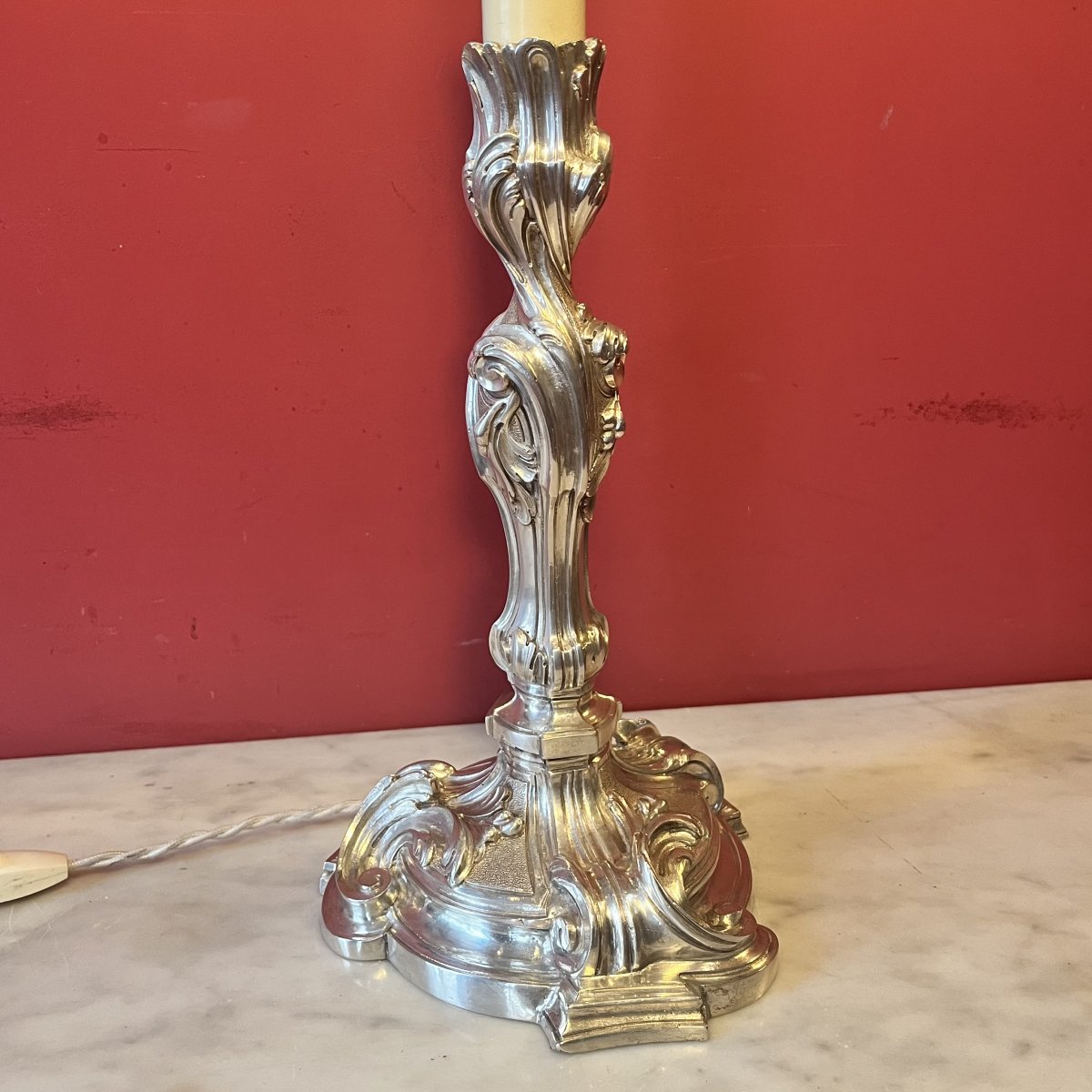 Important Louis XV-style  Candlestick Serving As A Lamp