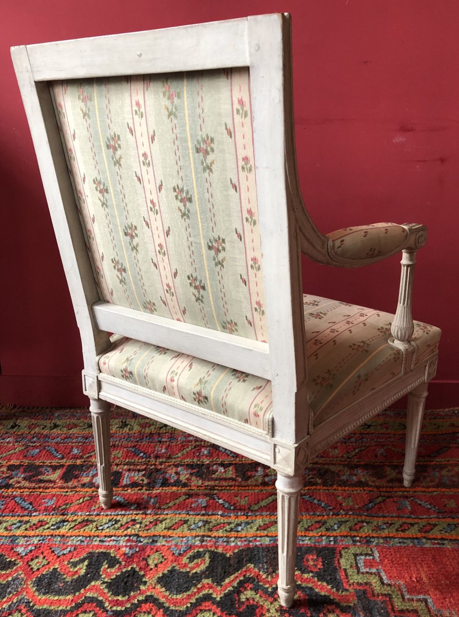 G. Jacob, Paire De Fauteuils à La Reine, époque Louis XVI-photo-7