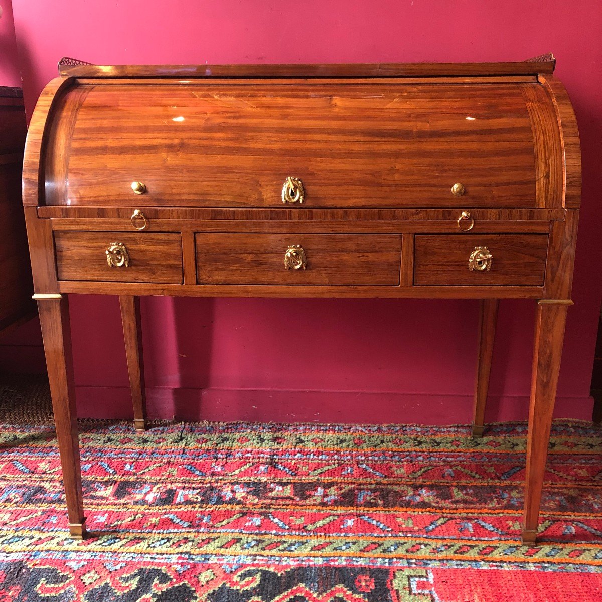 P. Coigniard, Bureau à Cylindre, époque Louis XVI-photo-4