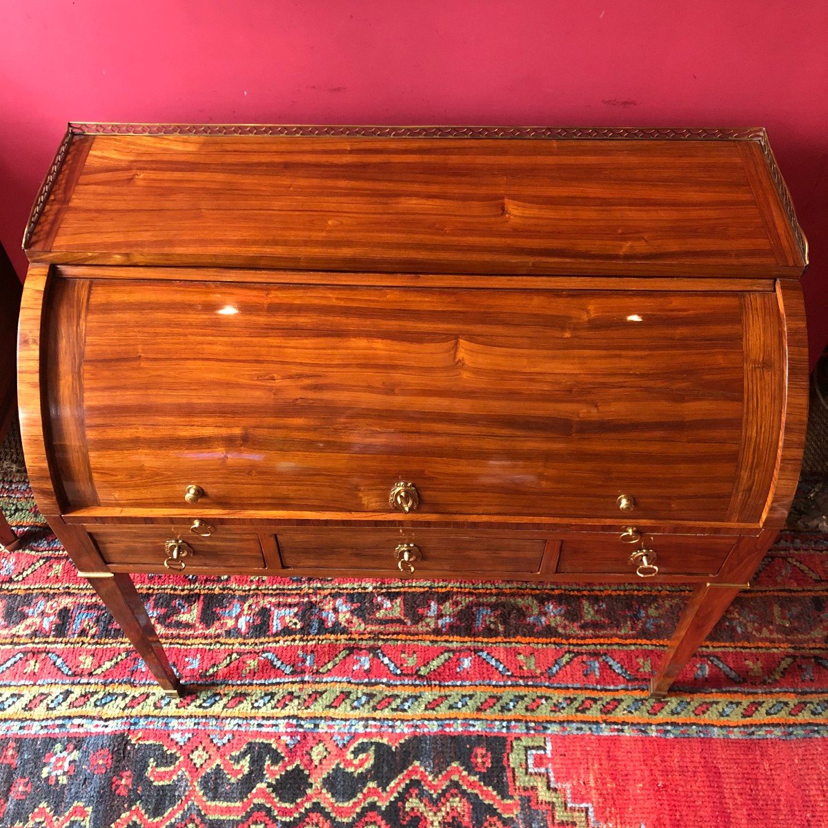 P. Coigniard, Bureau à Cylindre, époque Louis XVI-photo-2