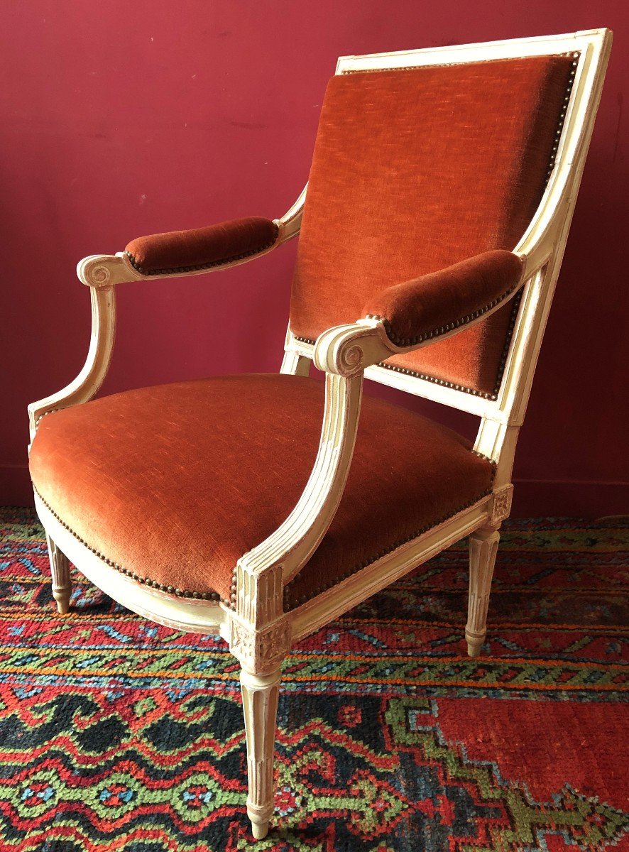 J.b. Boulard, Louis XVI Period Pair Of Armchairs-photo-3