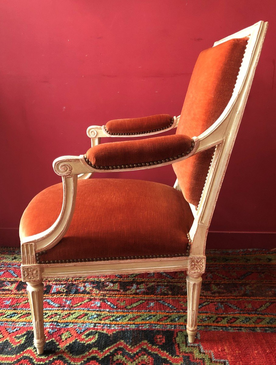 J.b. Boulard, Louis XVI Period Pair Of Armchairs-photo-4