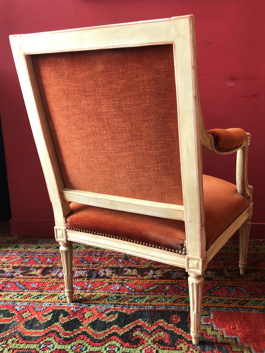 J.b. Boulard, Louis XVI Period Pair Of Armchairs-photo-7