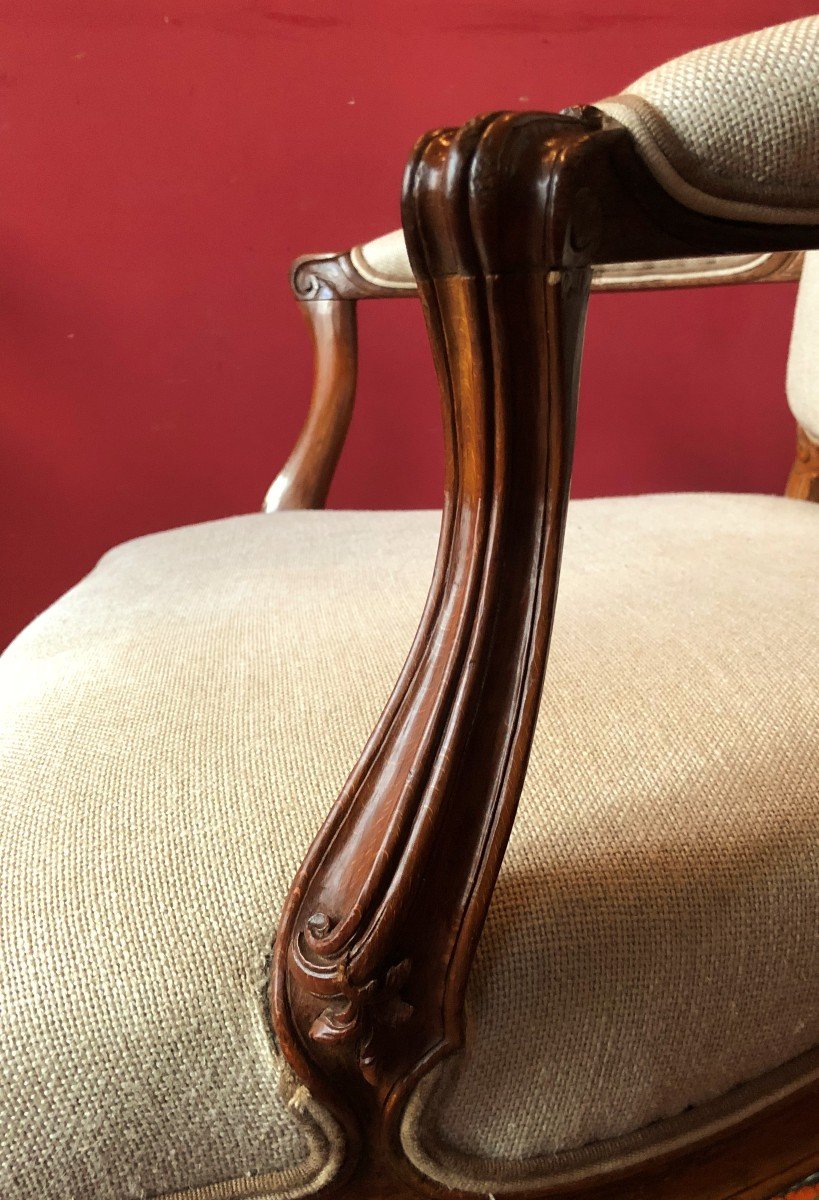 E. Saint-Georges, Large Paire De Fauteuils, époque Louis XV-photo-3