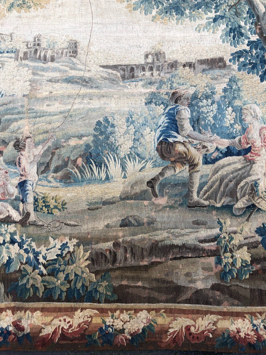 The Kite Game, Aubusson, XVIIIth Century-photo-3