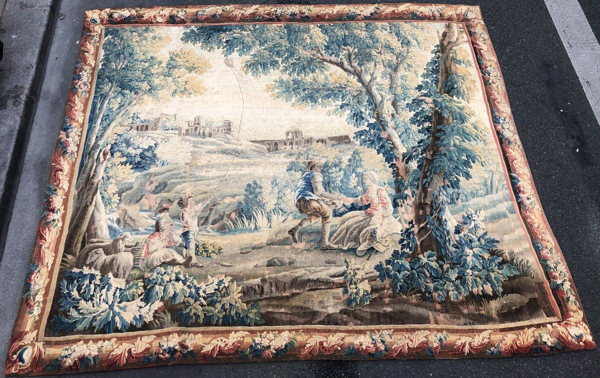 The Kite Game, Aubusson, XVIIIth Century