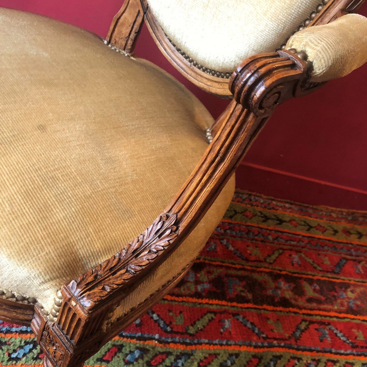 G. Jacob, Paire De Fauteuils, époque Louis XVI-photo-2