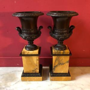 Pair Of Medici Vases, Charles X Period