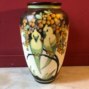 Keramis, Vase With Parakeets, Early 1930s