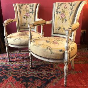 Paire de fauteuils, époque Directoire