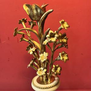 Paire de bougeoirs aux jacinthes, vers 1820
