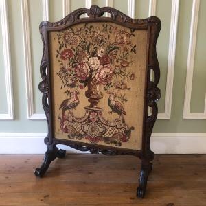 Fire Screen With Parakeets, Régence Period