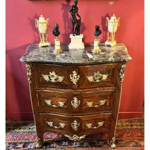 Stamped Ellaume, Small Louis XV Period Chest Of Drawers