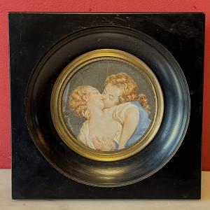 Miniature After Fragonard, 19th Century