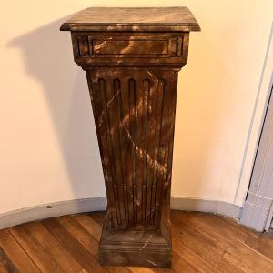 Importante sellette Louis XVI en trompe l'oeil